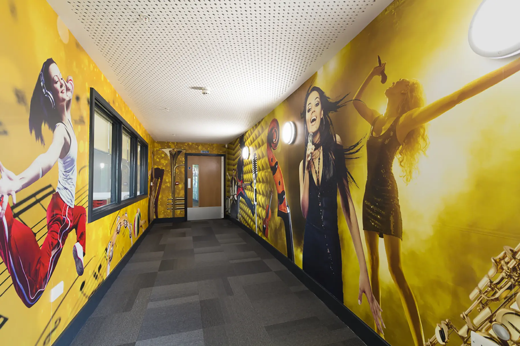 Roebuck Primary History and Drama themed corridor wall art
