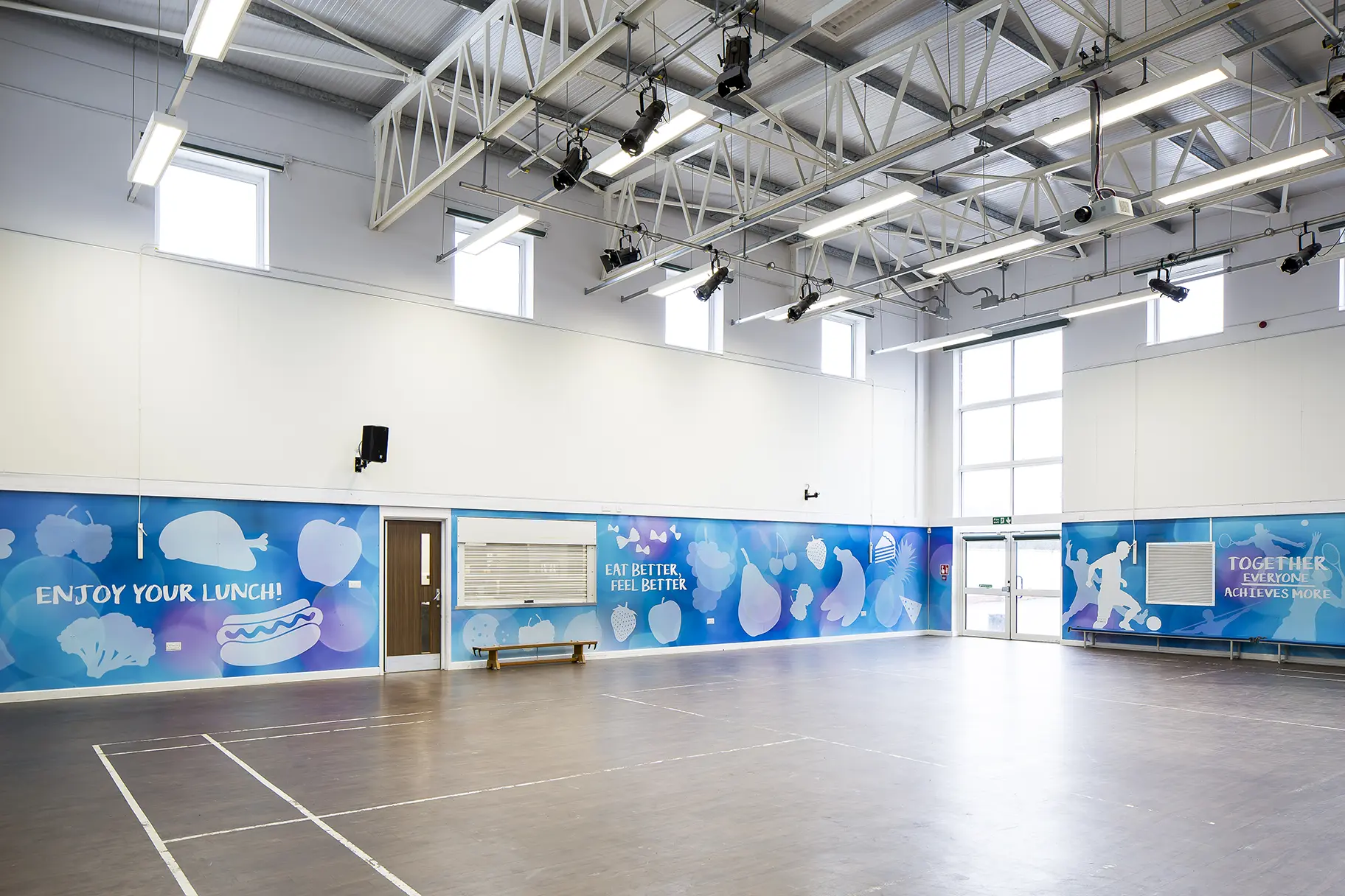 The Colleton sports hall motivational wall wrap wall art