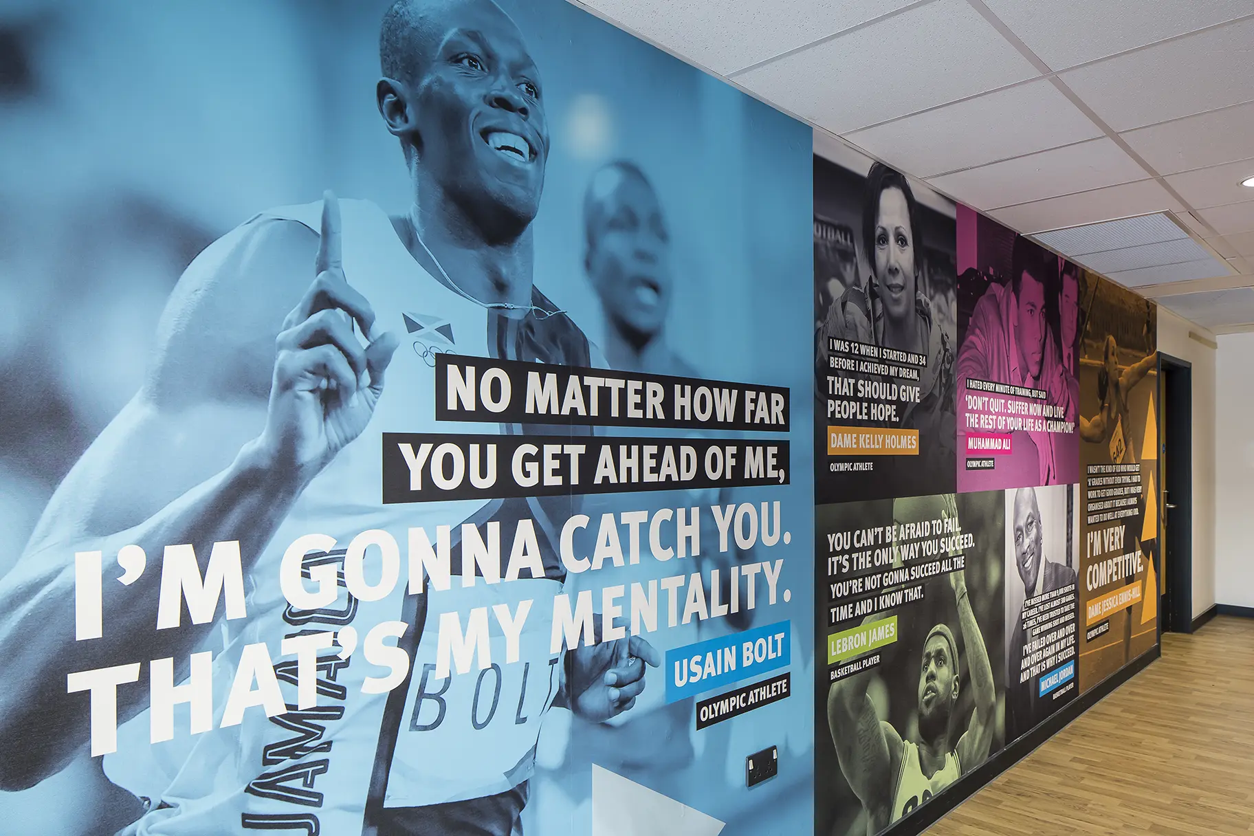 Stanmore Sports College large format motivating wall art