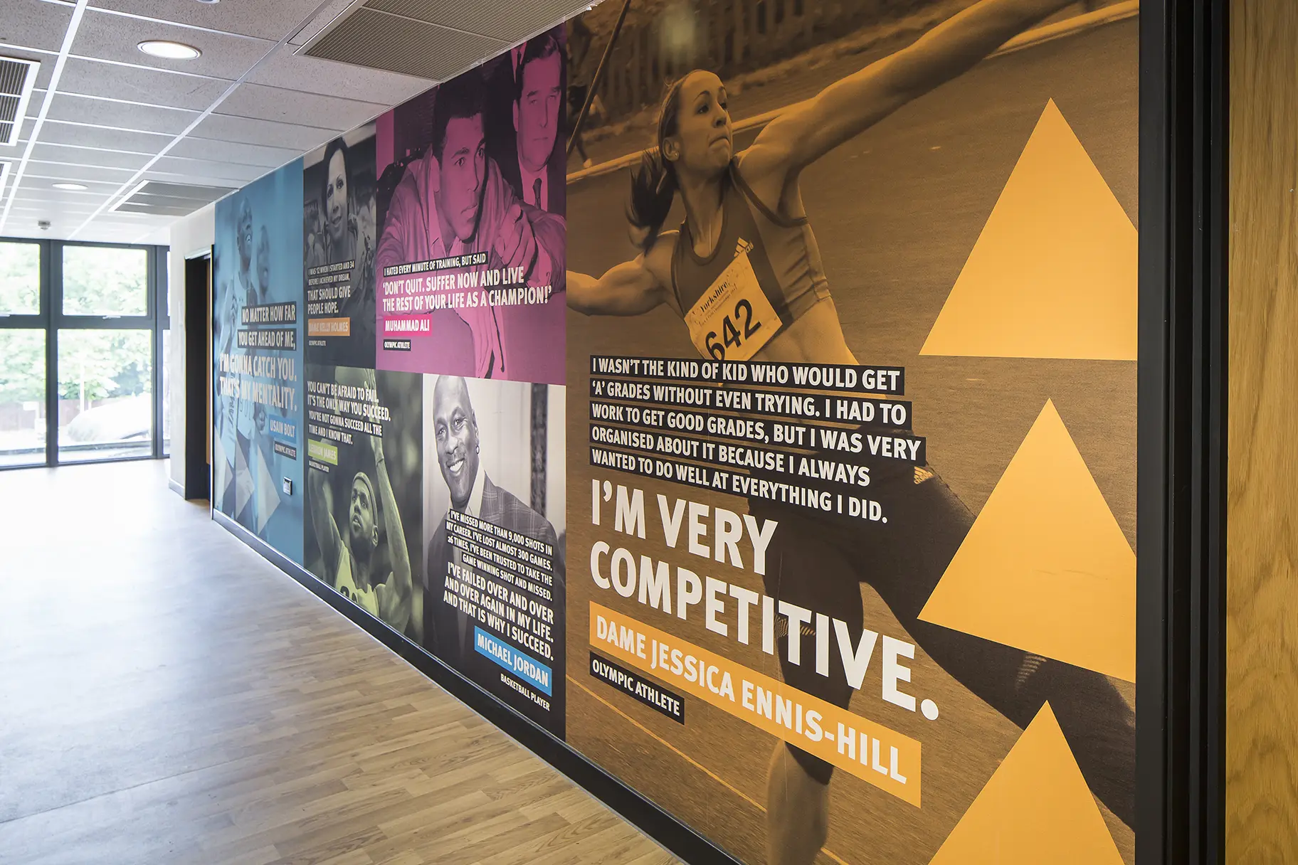 Stanmore Sports College large format motivating wall art