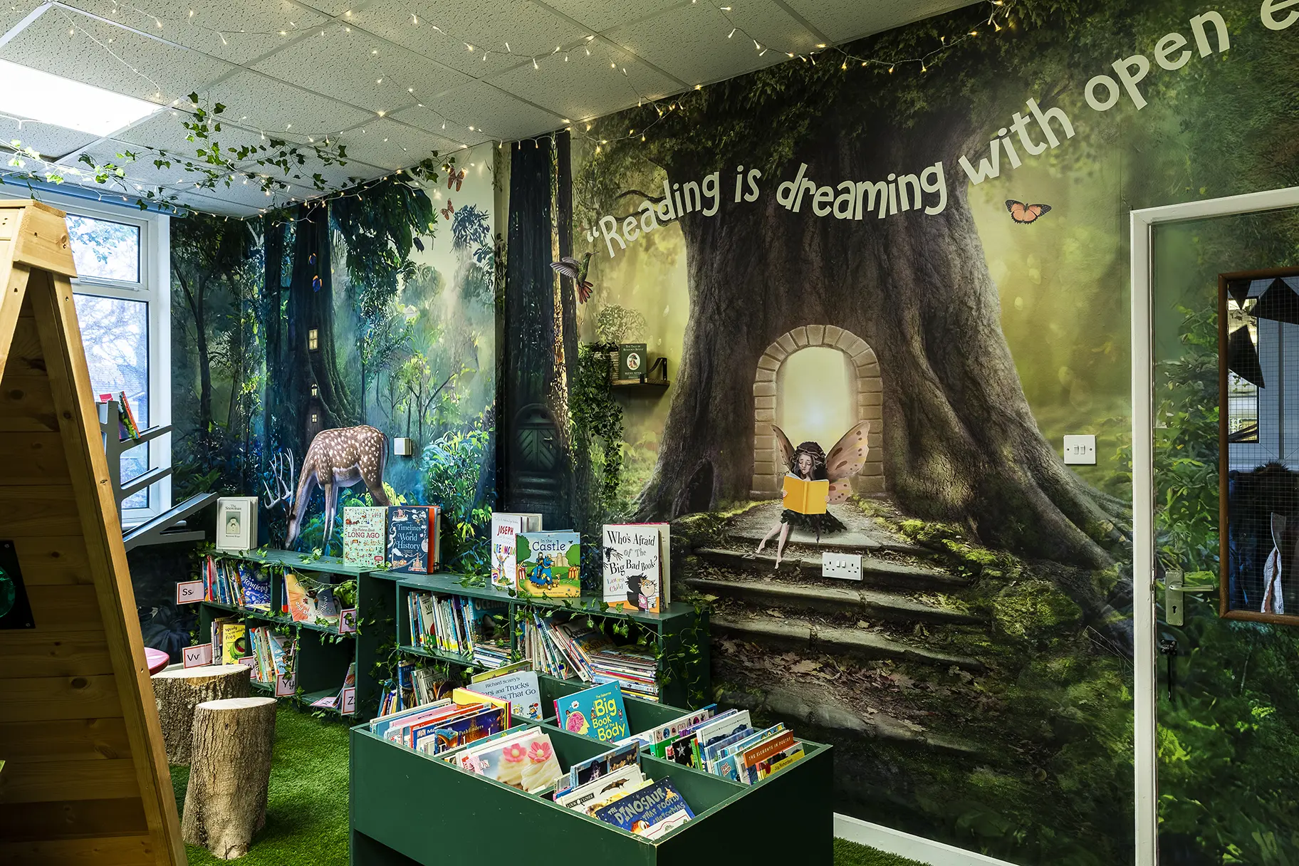 inspiring reading spaces wall art